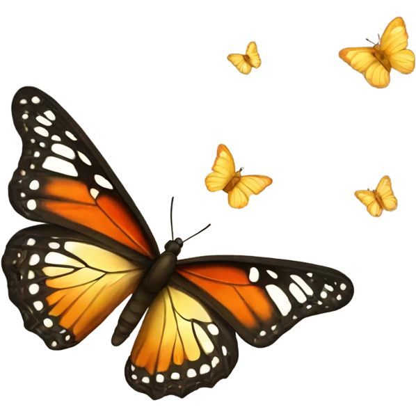 the butterfly flies away emoji