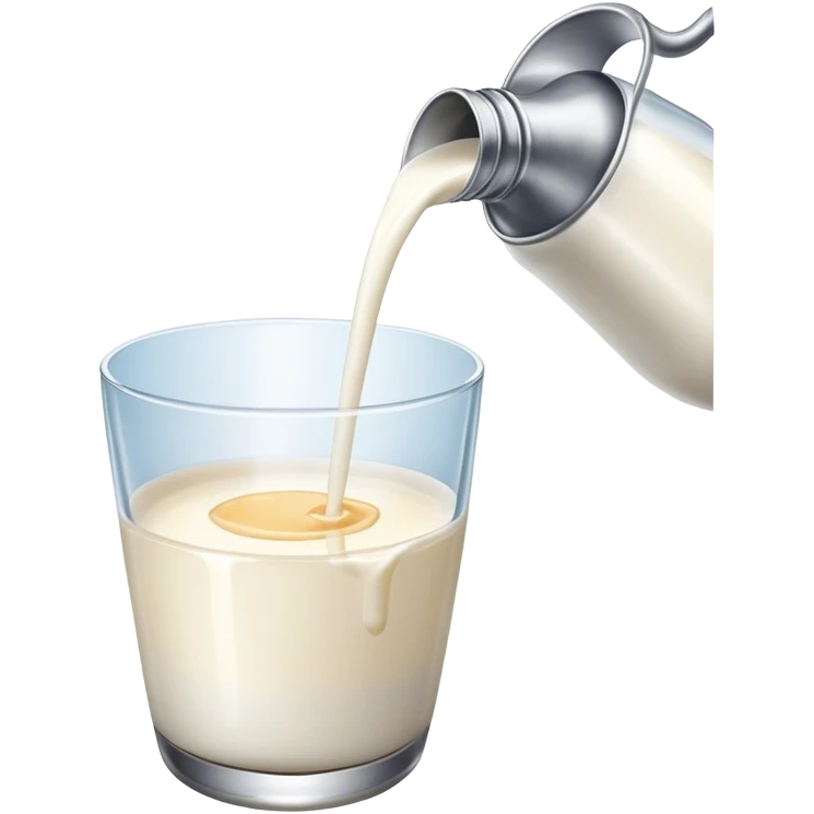 A glass of milk being poured down a hole emoji