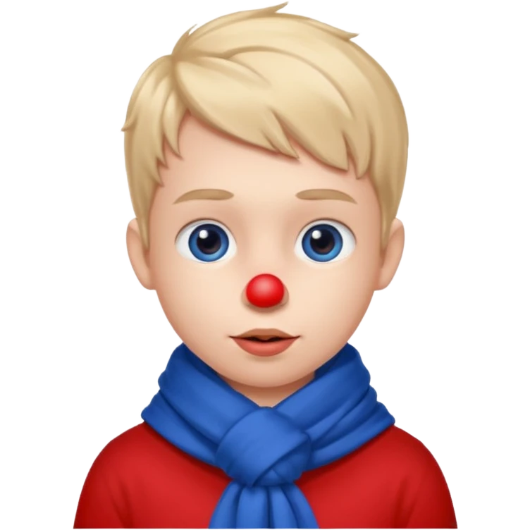 Kid with red nose and scarf











 emoji