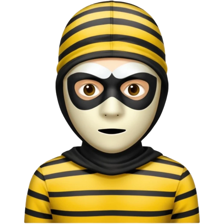 A Robber that just robes a bank** and that has yellow and black stripes emoji