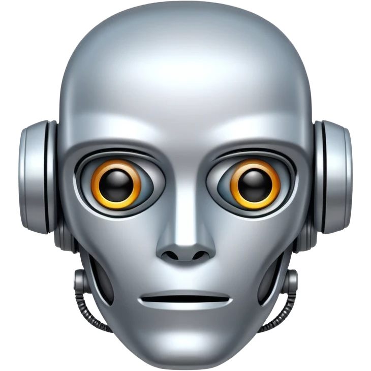 robot face representing artificial intelligence emoji