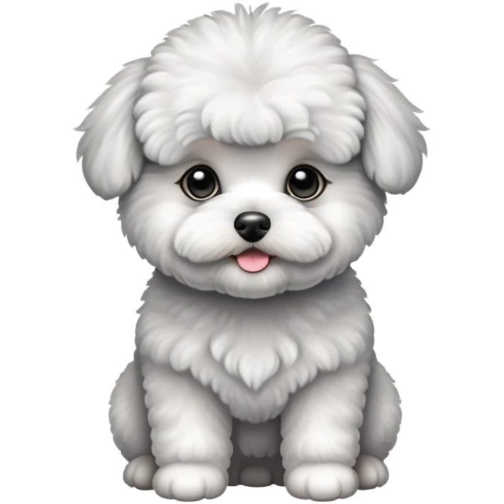 Gray Bichon Frise puppy emoji