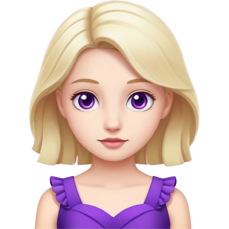 Girl purple dress emoji