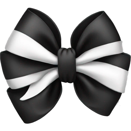 black and white bow emoji