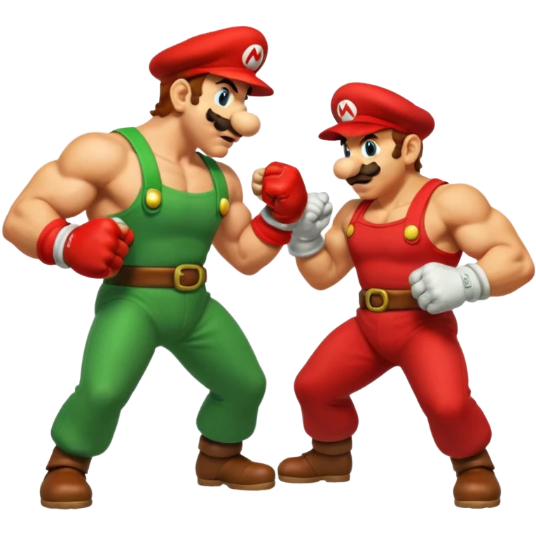 Mario and Luigi fitting bowser emoji