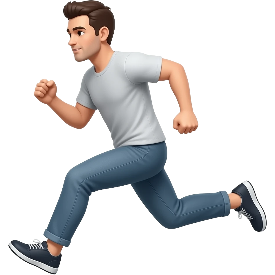 Man running long pants emoji