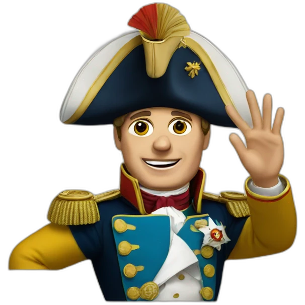 Napoleon waving emoji