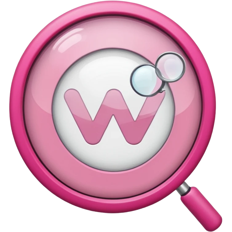 mix light pink dark pink and white girly wifi internet with a magnifying glass emoji