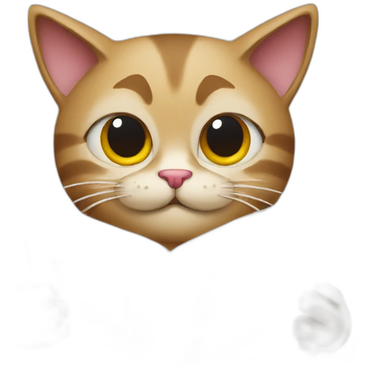 A cat drinking coffee and reading a newspaper emoji