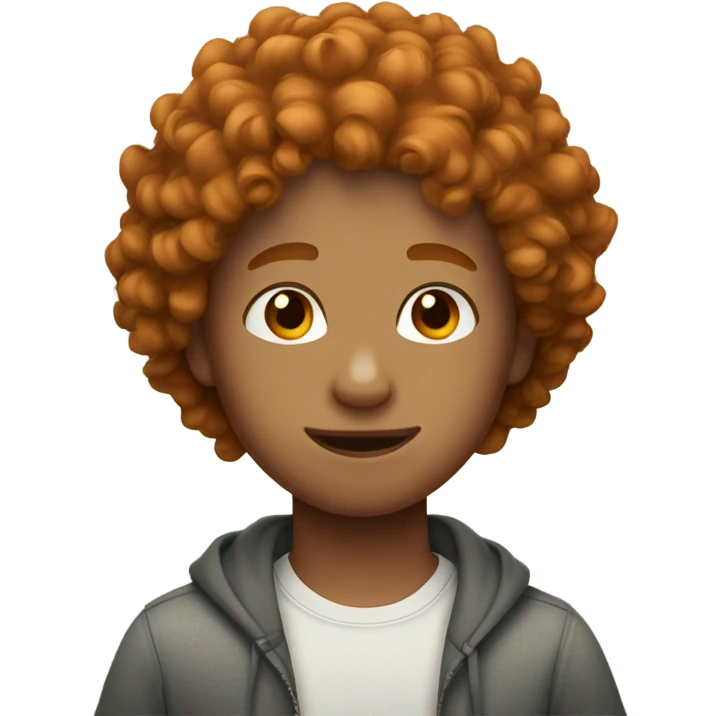 curly head ginger boy emoji