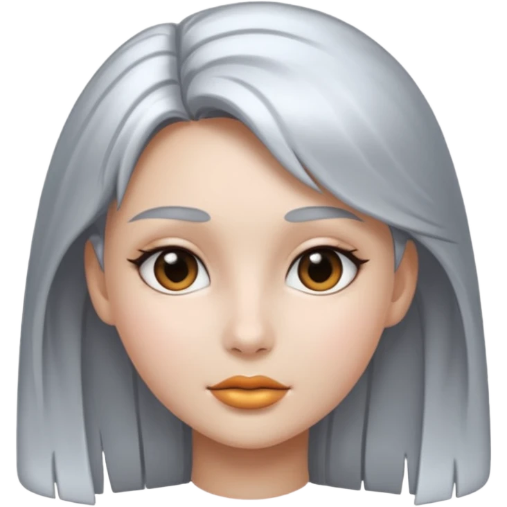 metal skin colored girl emoji