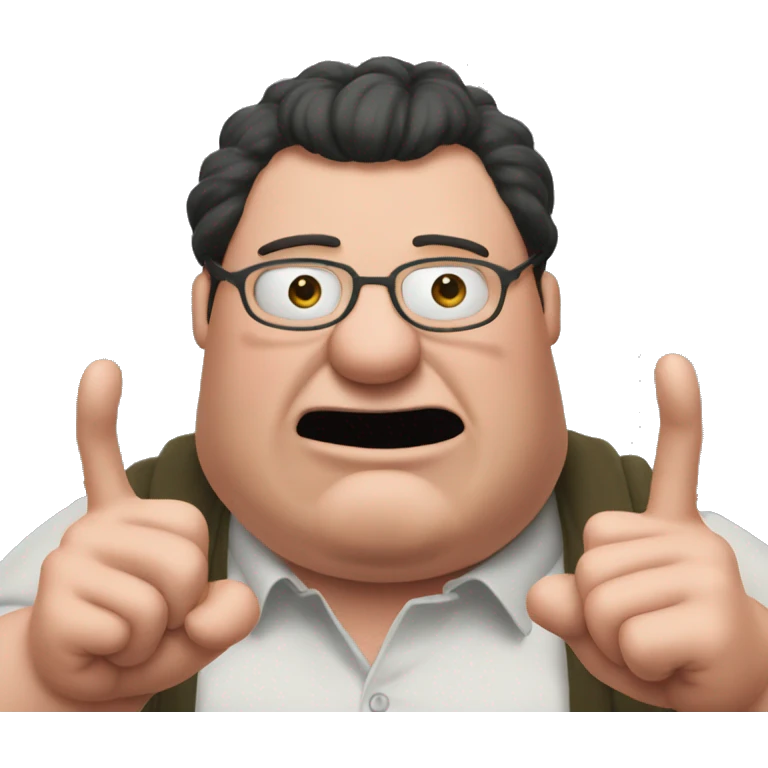 Peter Griffin with long nails saying "GWORL" emoji