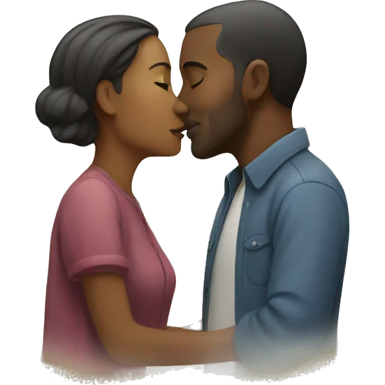 Man and woman kissing emoji