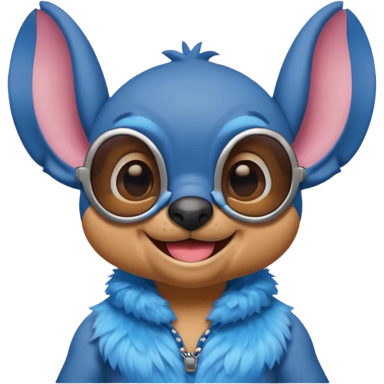 Stitch realista en la playa emoji
