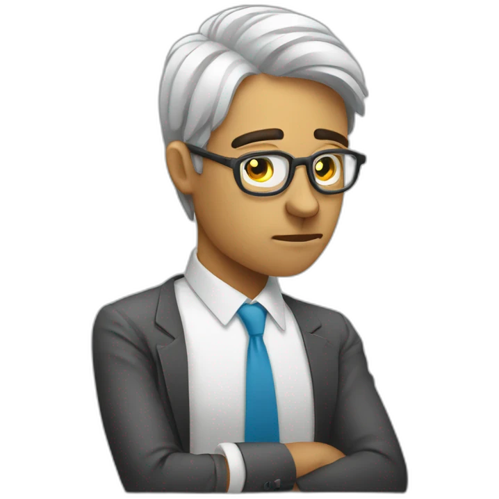 Tired designer fintech emoji
