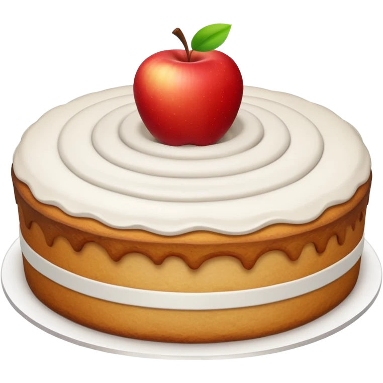 An aesthetic Apple cake 🍎🎂 emoji