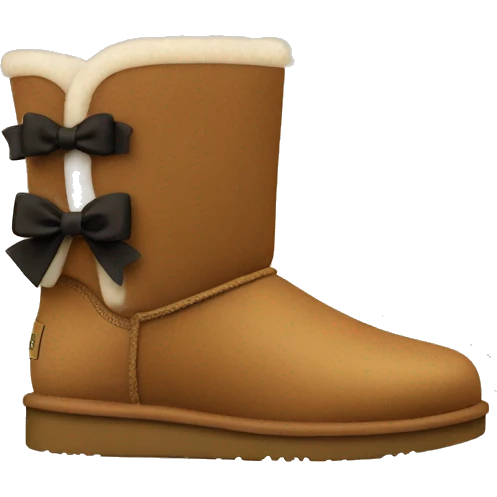 Ugg tasmans hazelnut colored with bows on them emoji