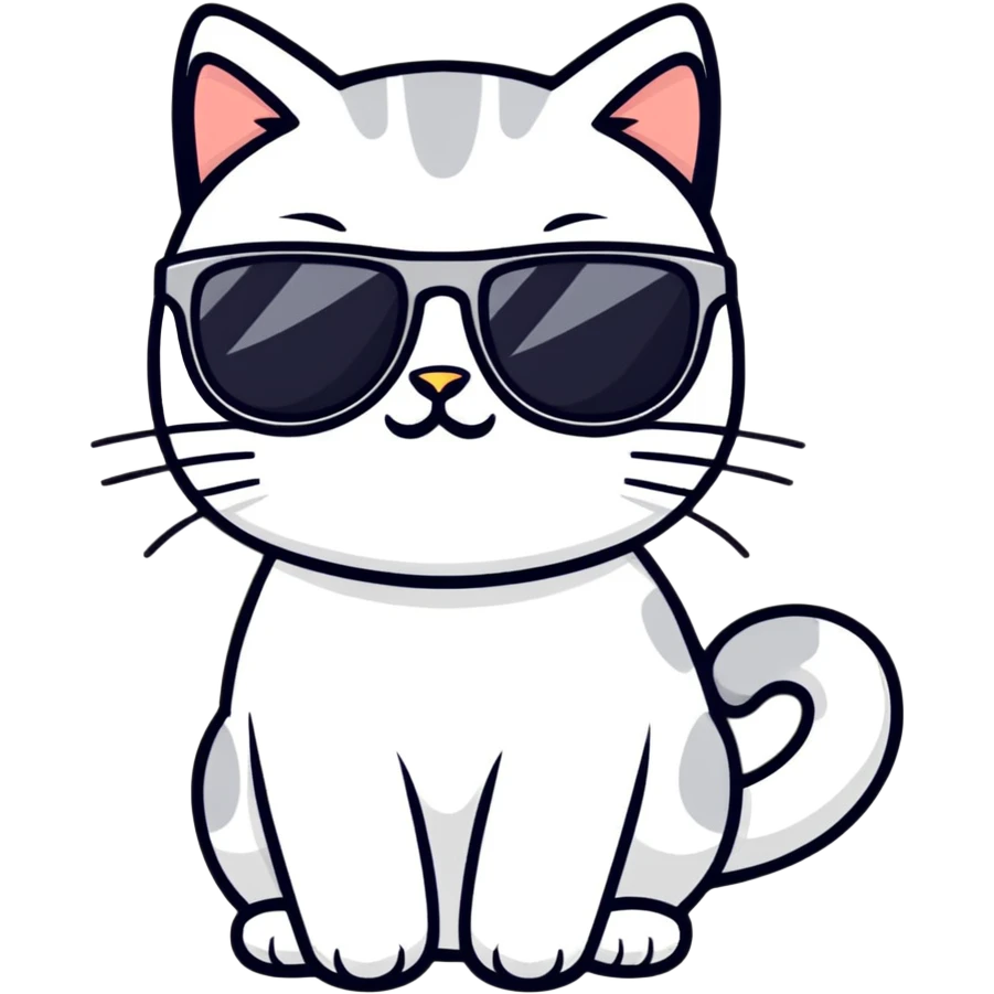 Cat with sunglasses emoji