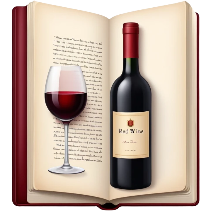 black book with a picture of wine on the cover emoji