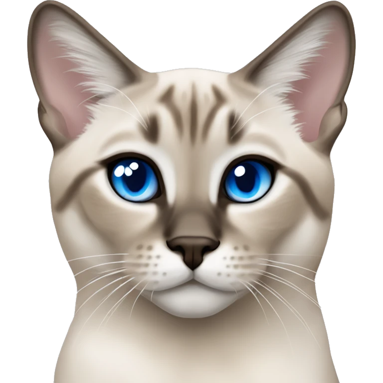Lynx point Siamese with crossed blue eyes emoji