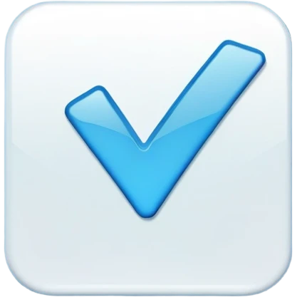 white check mark on blue background #413fff emoji