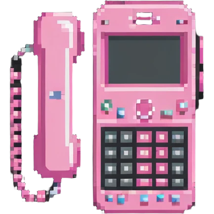pink gothic phone emoji