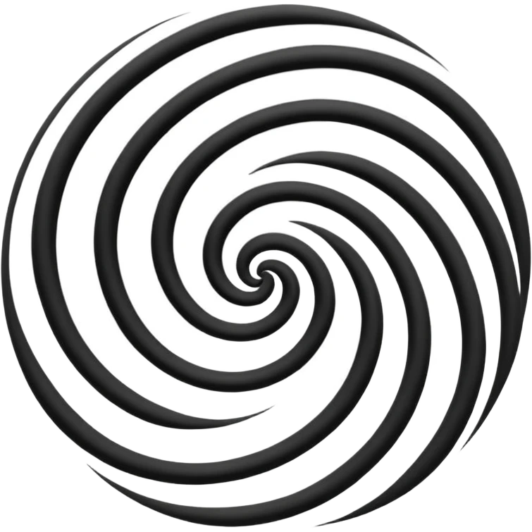 Make a hypnosis black and white spiral emoji