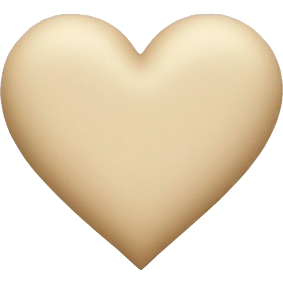 Beige heart emoji
