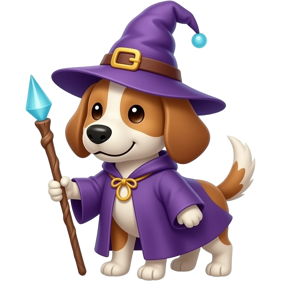Dog wizard emoji