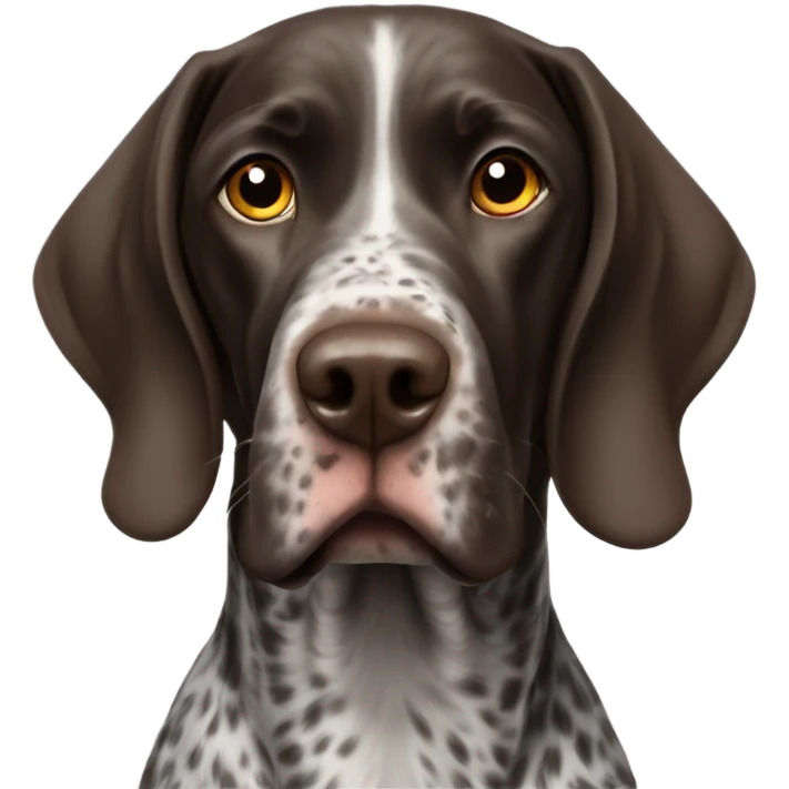 german short haired pointer looking at camera emoji