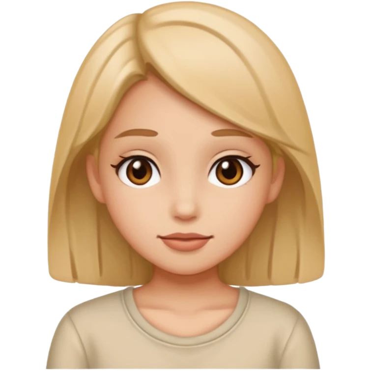 A girl saying senpai emoji