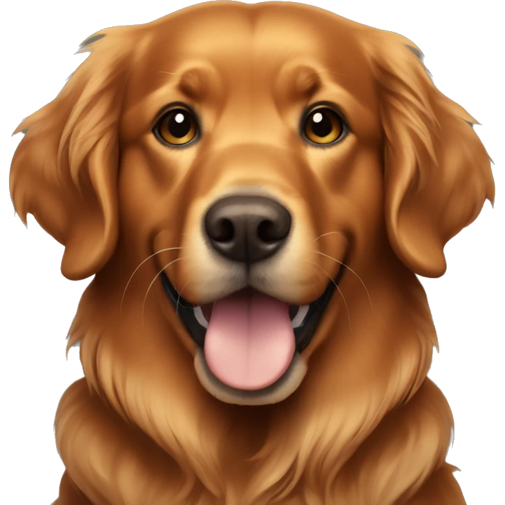 Dark Toasted copper colored golden retriever  emoji