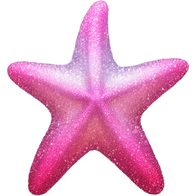 Pink ombre starfish with glitter  emoji