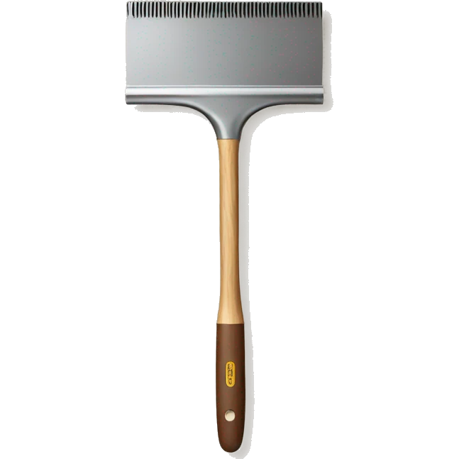 squeegee with long wooden handle emoji