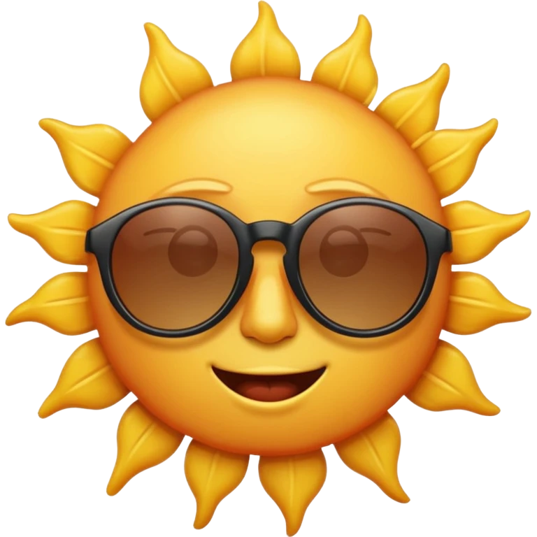cool sun with glasses emoji