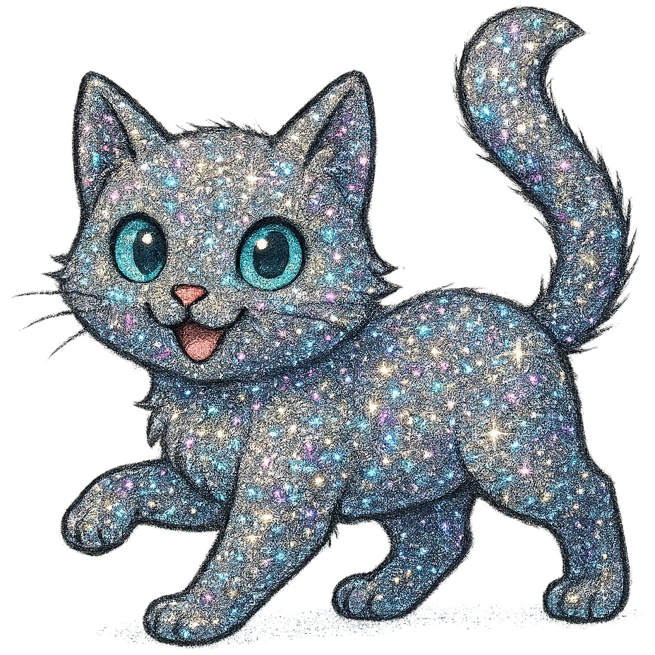 sparkly cat emoji