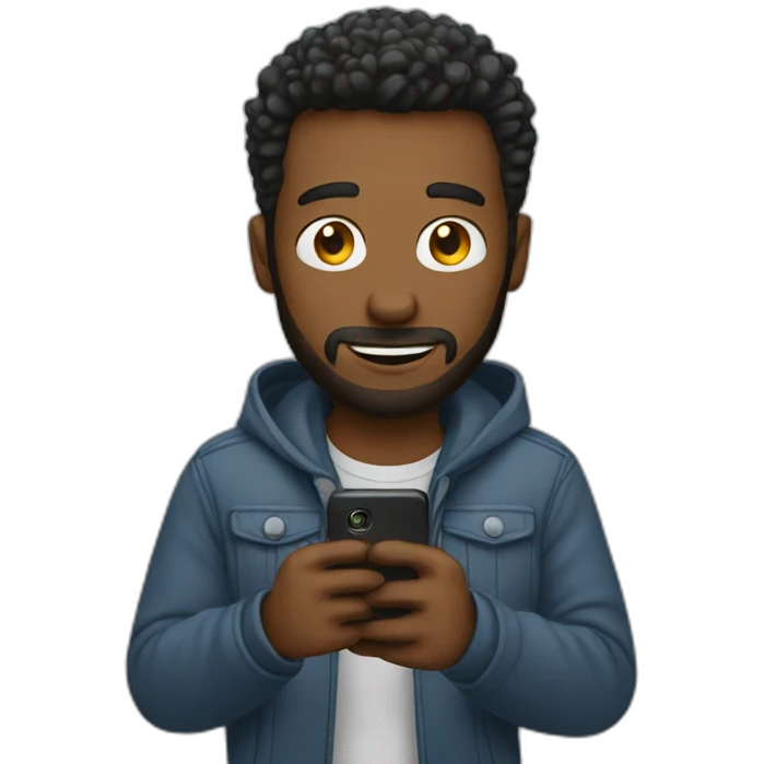 american guy holding a phone emoji