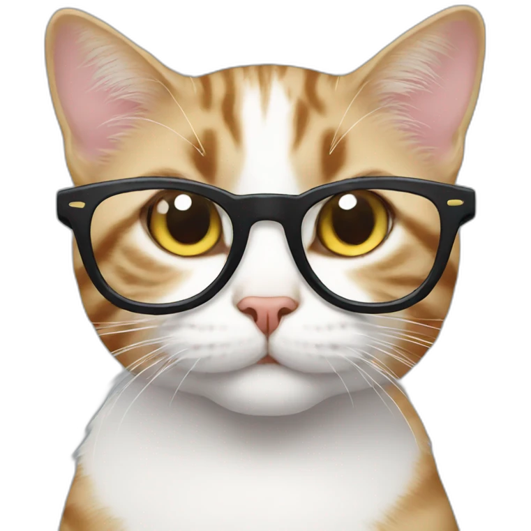 Cat with glasses  emoji