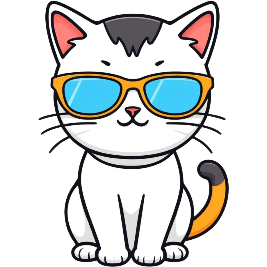 Cat with sunglasses emoji