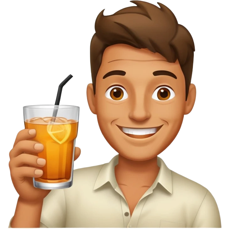 Cane ubriaco con drink emoji