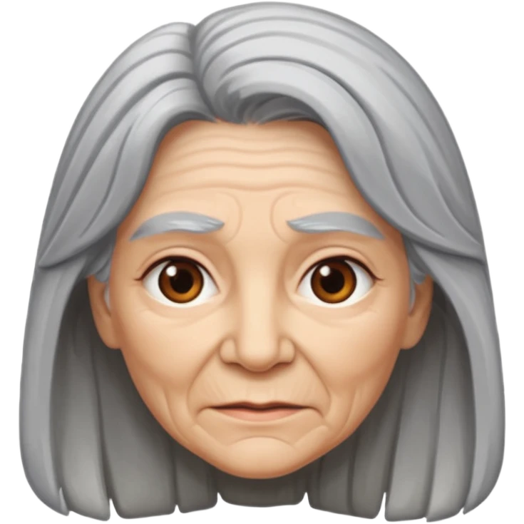 cara vieja por un lado y cara joven por otro lado de una mujer emoji