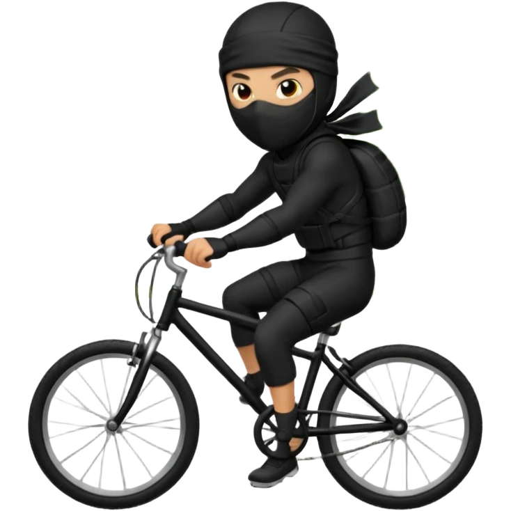 NInja with bicycle emoji