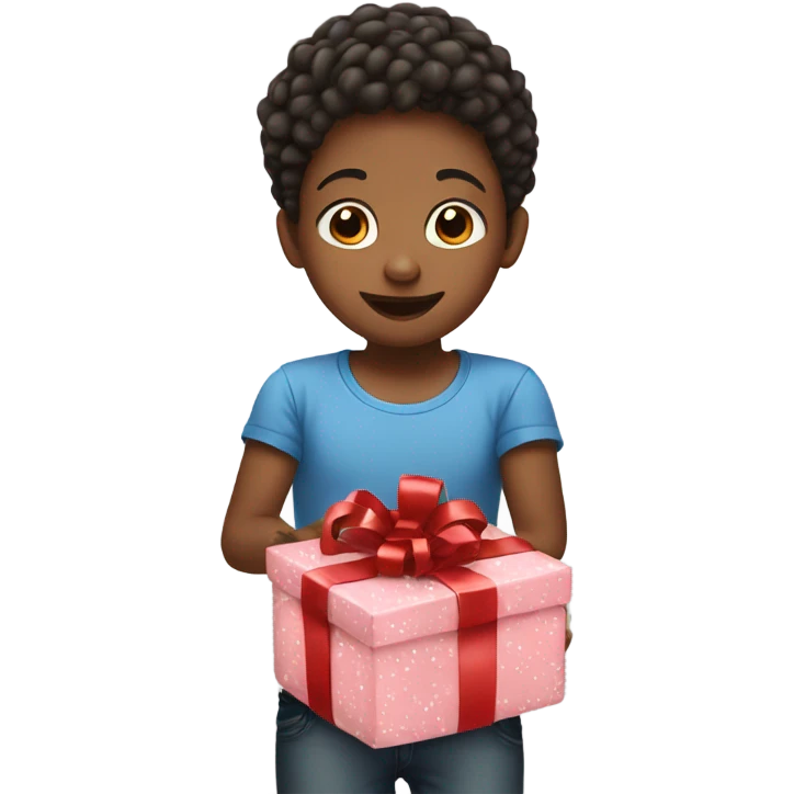 Kids opening presents  emoji
