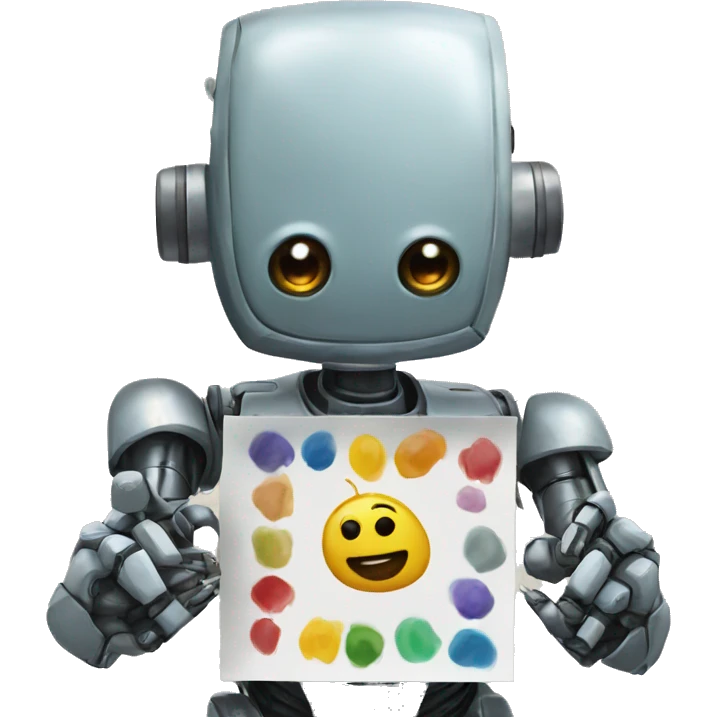 robot painting emoji