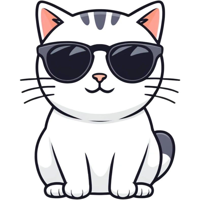 Cat with sunglasses emoji