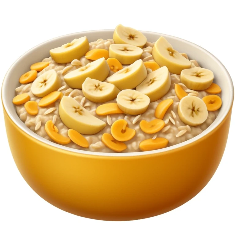 oatmeal with banana and cheese emoji