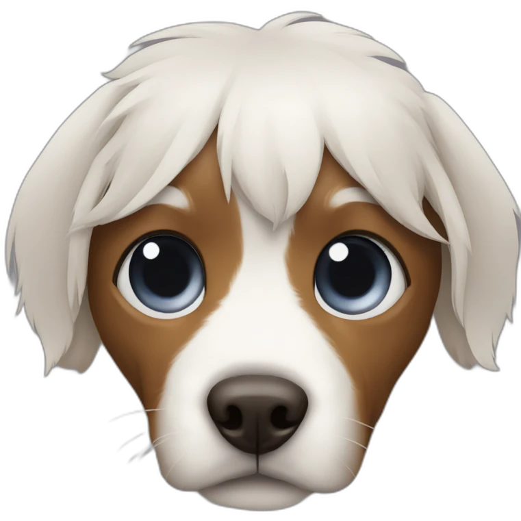 an eye with dog for iris emoji