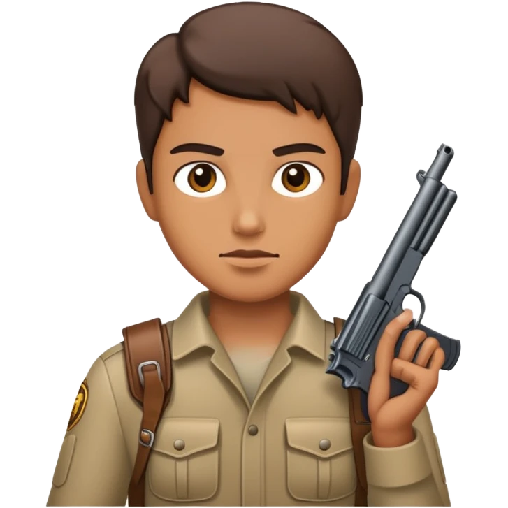 I bog with a gun emoji