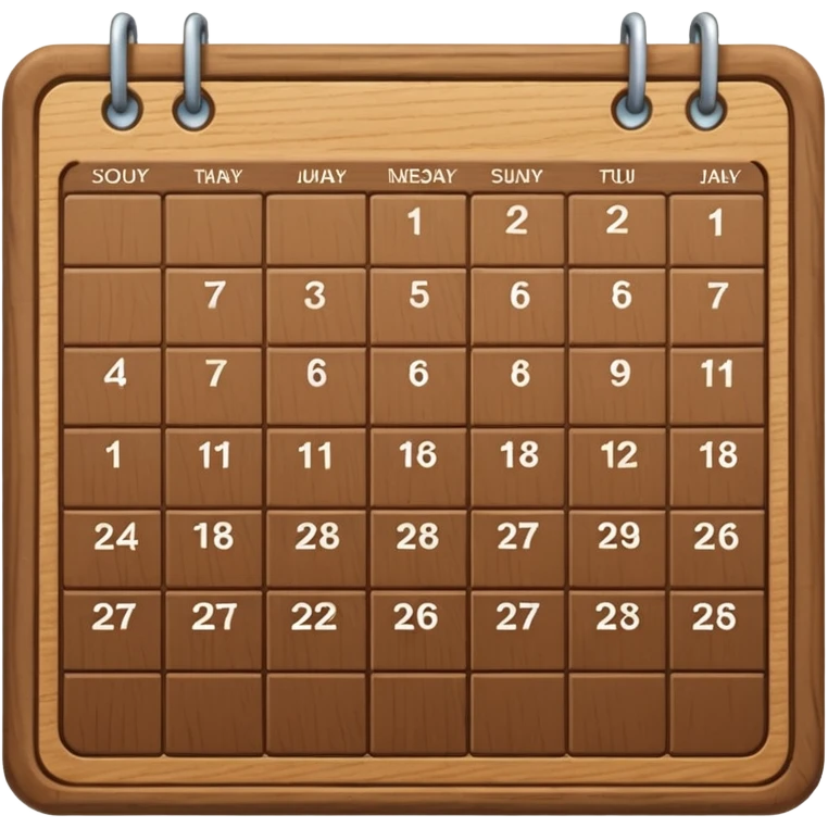 calendar wood emoji