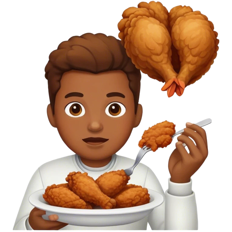 some eating fried chicken  emoji